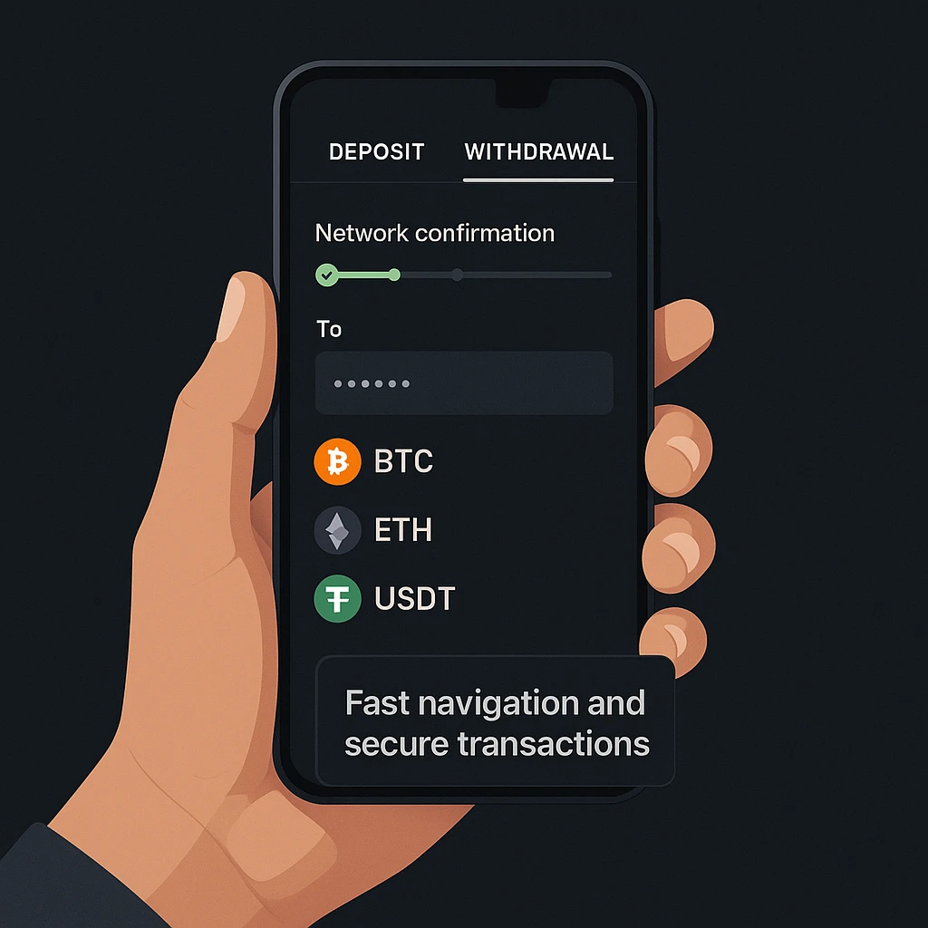 Stake app crypto payments in India with BTC ETH USDT deposit and withdrawal flow on mobile